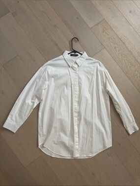 PrettyLittleThing White Cotton Button-Down Shirt